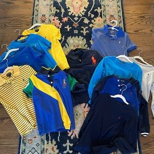 Lot of 11 Polo Ralph Lauren shirts.   6 short sleeve and 5 long sleeves.